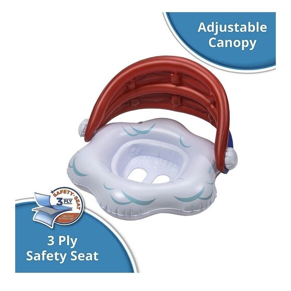NEW Swim School BABY  Float RAINBOW Cloud 6-18 Month Level 1 POOL Seat UPF50 Top - Picture 3 of 5